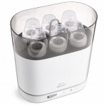 Philips Avent SCF287/02 elektrischer 4-in-1 Sterilisator inklusiv 1x Flasche 125 ml und 1x Schnuller