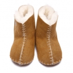 InchBlue Lammfell-Booties Cwtch, braun, 6 bis 12 Monate