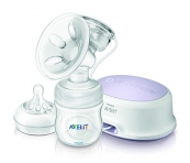 Philips Avent SCF332/01 Elektrische Einzelmilchpumpe mit Naturnah Flasche