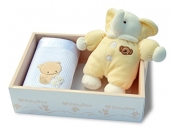 Geschenkset Geburt Neugeborene Baby Kuscheltier Plüschtier Elefant + Plaid baby-bow