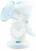 NUK 10749048 - Sensitive - Ergonomische Handmilchpumpe mit individueller Saugstärkeregulierung und PP Muttermilchbehälter, BPA frei