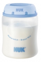 NUK 10252062 - Muttermilchbehälter 150ml, 3 Stück inkl. Schraubdeckel, praktische Aufbewahrung - vom Abpumpen über Einfrieren bis zum Füttern, BPA-frei