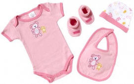 Playshoes Geschenk-Set - 4-teilig 521701 Baby - Mädchen Babybekleidung/ Bekleidungssets, Gr. one size Rosa (rose 32)