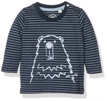 Sanetta Baby-Jungen Langarmshirts 113750, Blau (Pacific Blue 50178), 80