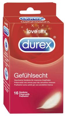 Ein Packet - 16 Stück - Durex Gefühlsecht Kondome bestellen