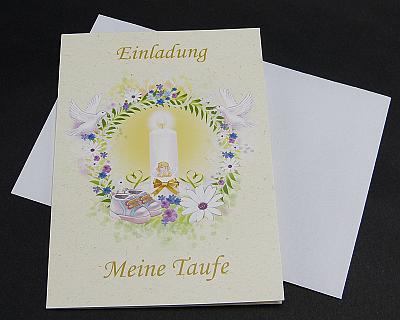 Die Einladungskarten zur Taufe (12 Stück) bestellen