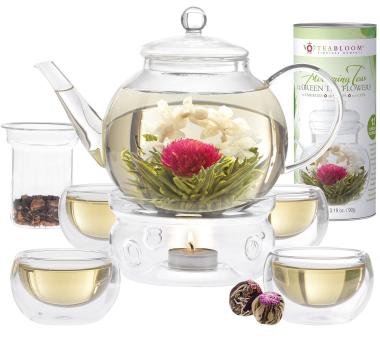 Das Blütentee-Set mit Teekanne und Gläsern bestellen