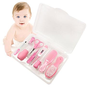 Das hochwertige 9-teilige Babypflege-Set in Rosa bestellen