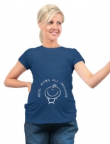 Be! Mama Umstands-T-Shirt, Schwangerschaftsshirt, 3 FARBEN, Modell: HOTEL, blau, Größe: L