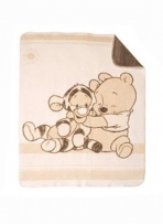 Julius Zöllner 9630010035 - Pooh und Tigger Jacquard-Decke gewebt, 75x100 cm