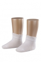 Falke Unisex - Baby Babybekleidung/ Söckchen 10054 Falke Romantic Net Socke, Gr. 74/80, Weiß (white 2000)