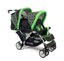 Chic 4 Baby 274 45 Geschwisterwagen Duo Orbit mit Babytragetasche und Regenschutz, grün