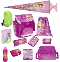 Disney Princess Schulranzen Set 10-teillig mit Schultüte 85cm, Sporttasche, Federmappe gefüllt 12825
