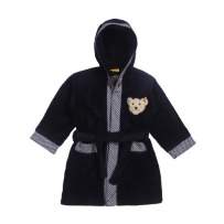 Steiff Unisex Baby (0-24 Monate) Bademantel 0002907, Einfarbig, Gr. One size (Herstellergröße: 98/104), Blau (Steiff marine)