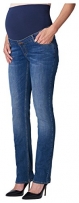 ESPRIT Maternity Damen Straight Leg Umstands Jeans U8C009, Gr. 42 (Herstellergröße: 42/32), Blau (Stonewash 930)
