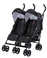 Knorr-baby 832100 Geschwisterwagen Side by Side, schwarz