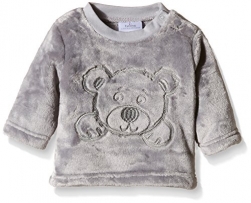 Twins Unisex Baby Fleecepullover mit Bärchen-Stickerei, Gr. 80, Grau (Sleet 163916)