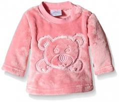 Twins Baby - Mädchen Fleecepullover mit Bärchen-Stickerei, Gr. 68, Rosa (Desert Rose 171927)