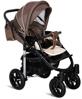 My Junior+® Miyo 3in1 Kombikinderwagen Komplettset bis zum 4.Lebensjahr---3 Years Guarantee---+Autositz (11-Teile-Megaset) Premium Kinderwagen