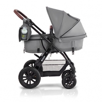Kinderkraft Kinderwagen Kombikinderwagen 3 in 1 mit Buggy Babyschale grau