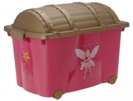 Schatzkiste Schatztruhe Kinder Aufbewahrung Container Box Rollen Kiste Rollbox